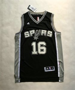 Maillot De Basket San Antonio Spurs Pau Gasol 16 Tissus Sportif Fans Edition Noir